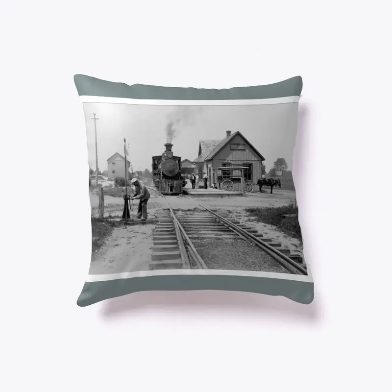 MHS Train Express Historic Photo Pillow