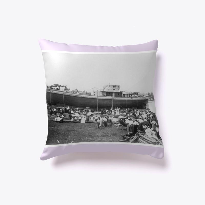 MHS Historic Launching Day Photo PIllow 